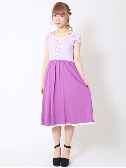 BonBon×プリンセスコレクション Rapunzel Puff Dress