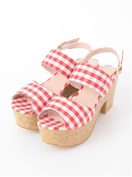 Gingham Check Sandal