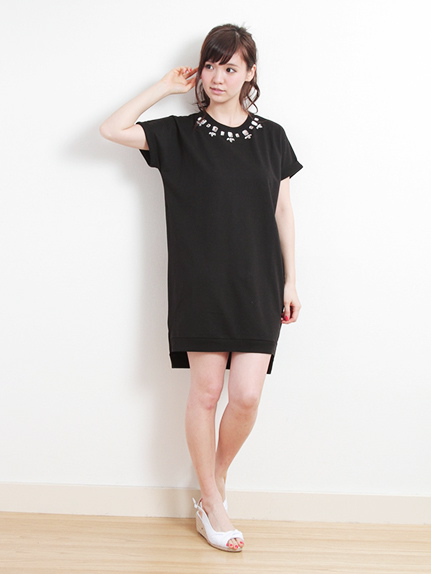 クリアビジュースエット半袖ワンピース