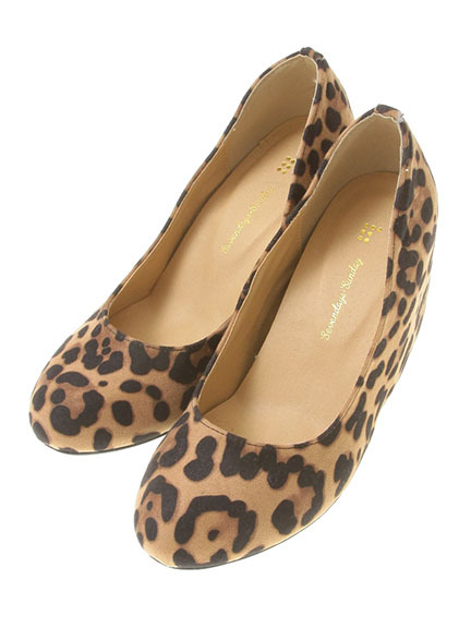 レオパードインソールパンプス