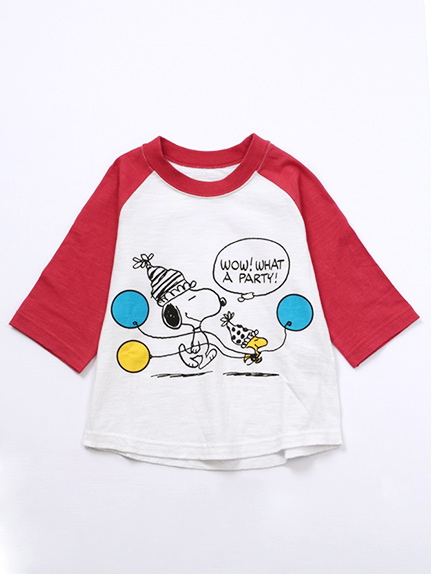 《キッズ》 Peanutsラグラン七分丈Tシャツ アースミュージック&エコロジー