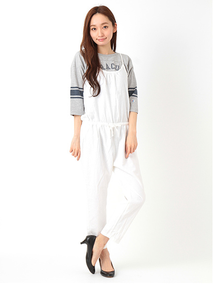 麻レーヨン オールインワン