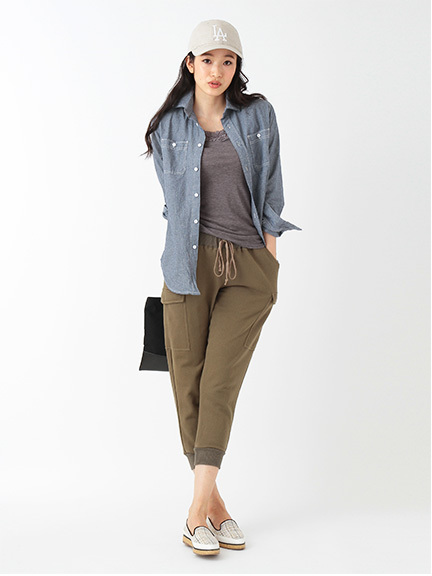 SEVENDAYS=SUNDAY Unisex オーガニック 長袖ワークシャツ