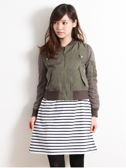 バイカラーブルゾン