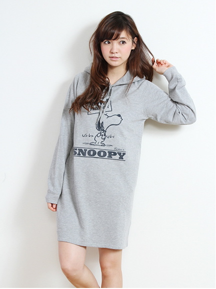 W PEANUTS パーカーワンピース