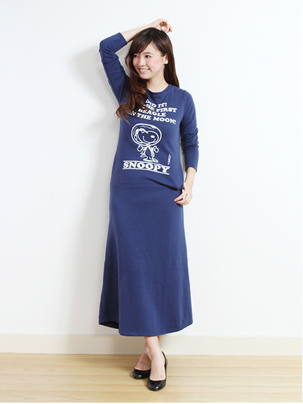 W PEANUTS マキシワンピース