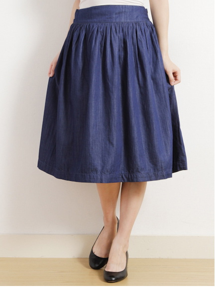 微起毛ツイル リボンスカート