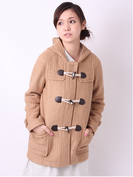 ヘリンボーンダッフルコート