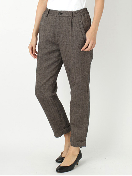 ヘリンボーン ロングパンツ