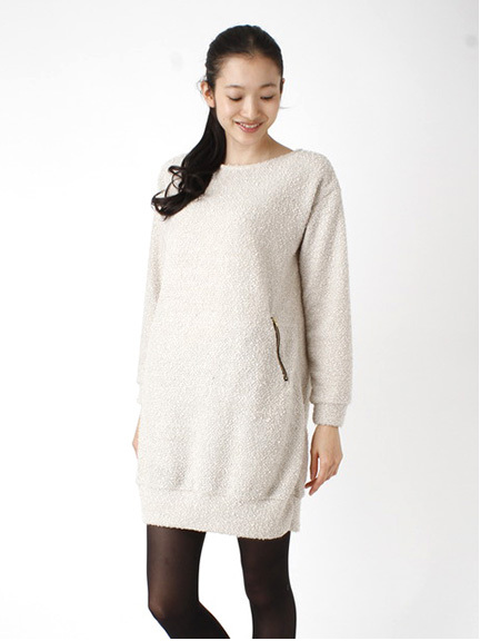 ブークレカットソー 長袖ワンピース