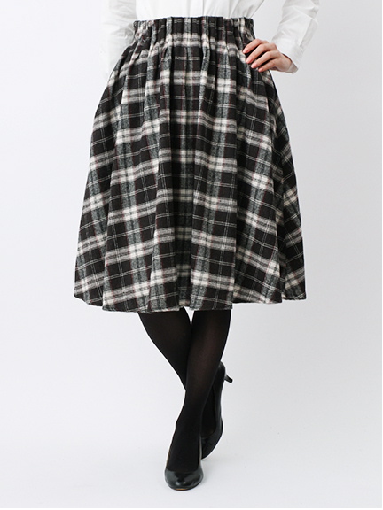 ・ネルチェック ギャザースカート