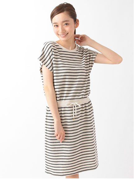 パイル 半袖ワンピース