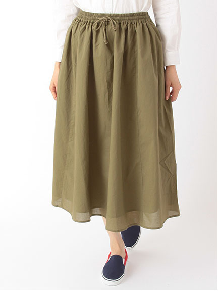 コットンシフォン マキシスカート