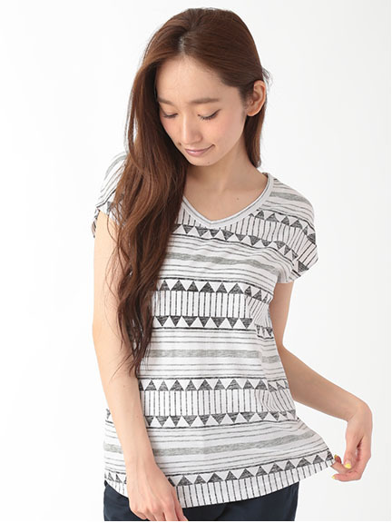 【Special Price】TC天竺 総柄プリント TEE