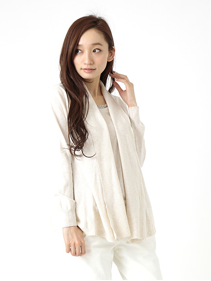 【30％OFF】Green Parks Bオーガニックコットンニュアンスカーデ