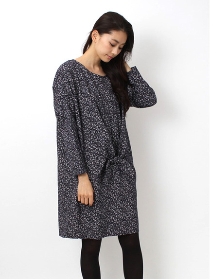 U 花柄フレアワンピース