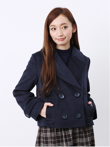 フェイクウールピーコート