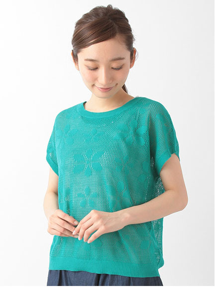 Green Parks　フラワースカシニットプルオーバー