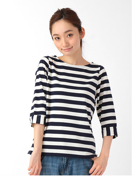 ・Uボートネックボーダープルオーバー