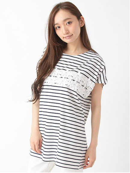 ・Uボーダー×レースチュニック
