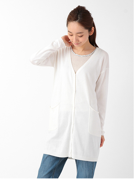 ・NロングVネックカーディガン