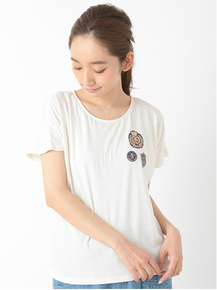 ・AワッペンプリントTシャツ