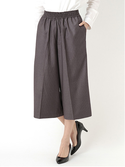 ストライプミディーパンツ