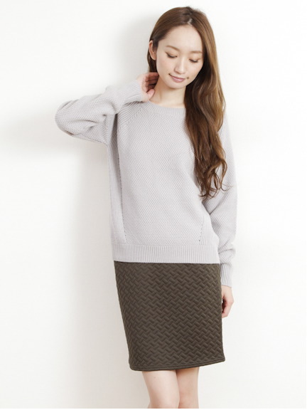 畦ニットプルオーバー