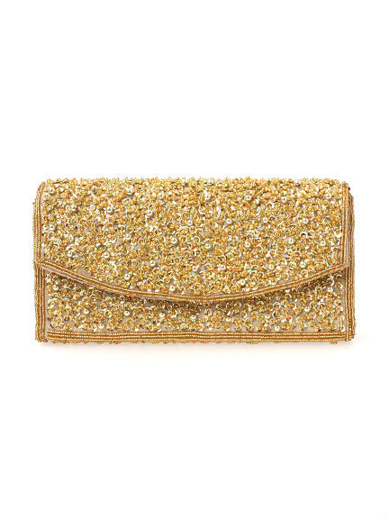 ビーズクラッチバック