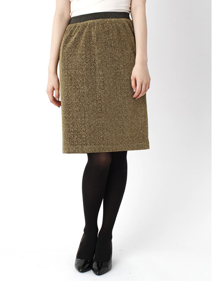 ラメニットスカート