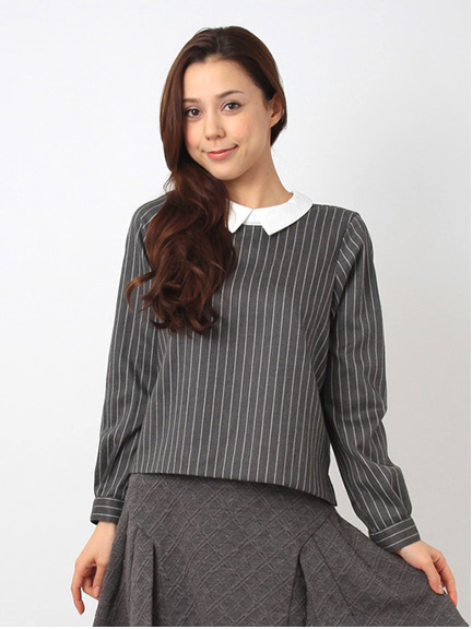 ストライプブラウス
