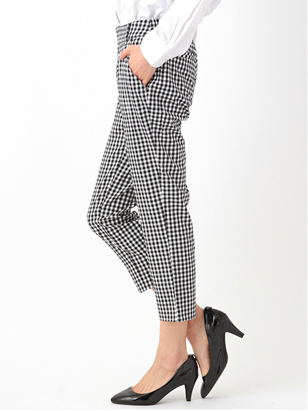 YECCA VECCA ギンガムカプリパンツ