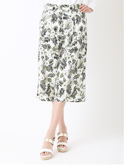 ・ボタニカル柄ミディーパンツ