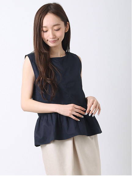 ・裾ペプラムブラウス