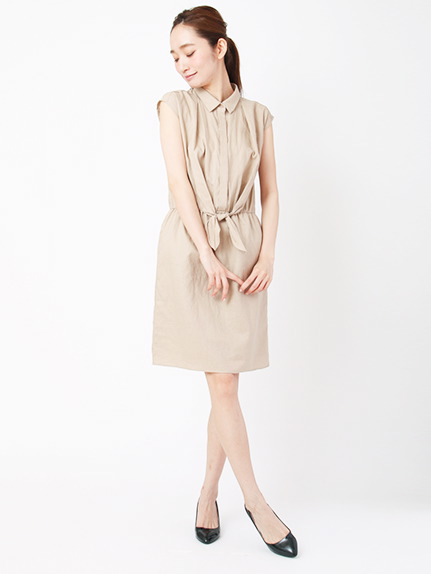 YECCA VECCA ウエストリボンワンピース