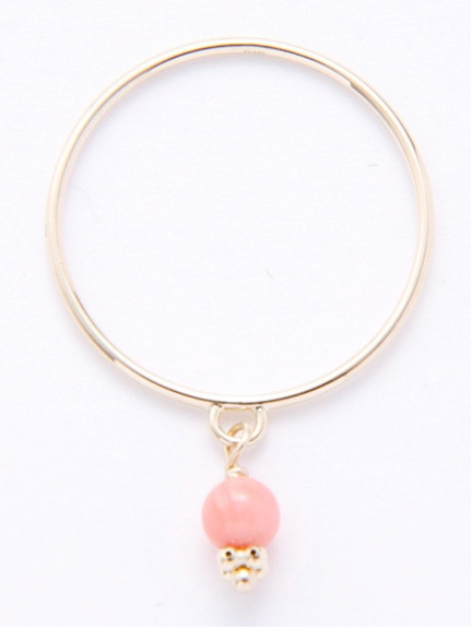 K10サンゴピンキーリング