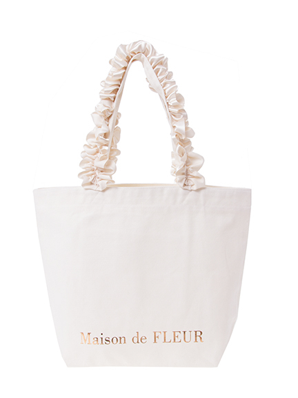 Maison de FLEUR フリルハンドルトートMバッグ