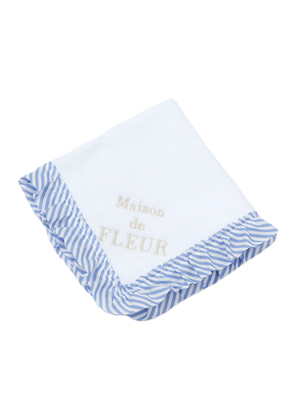 ストライプフリルタオルハンカチ