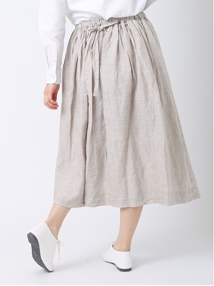 リネン後ろリボンスカート 1501241-12-11-11