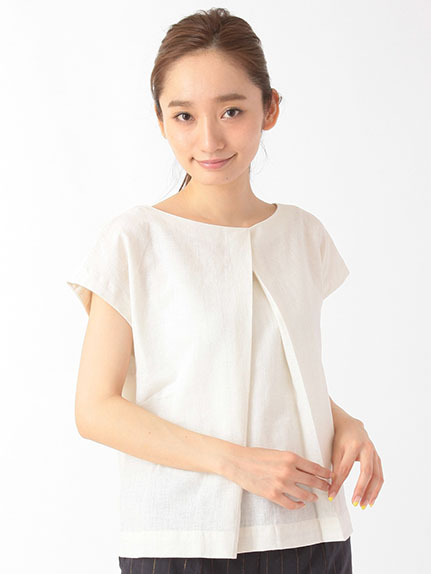 ラメストライプブラウス 1702997-22-12-11