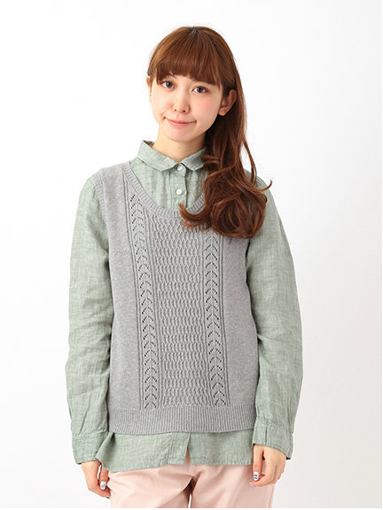 編み柄ベスト 1602500,21,13,11 商品
