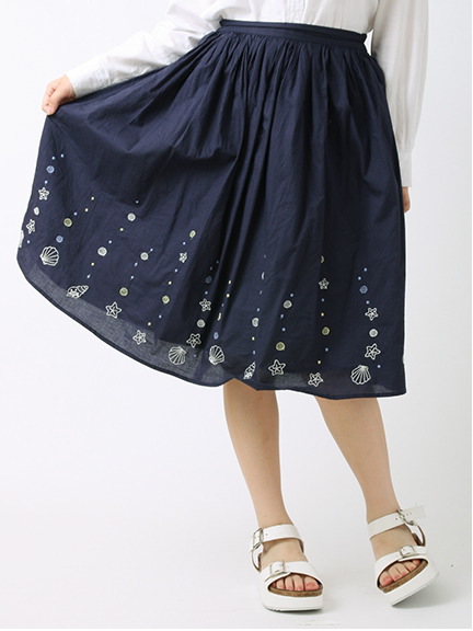 キャンブリック刺繍スカート 1501271-21-13-11