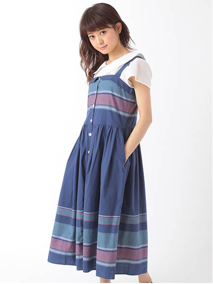 パネルボーダーワンピース 1101921-22-13-11