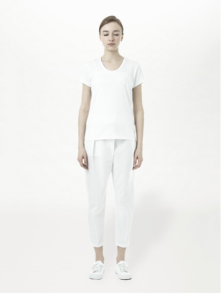 タイプライターサルエルラップ風パンツ