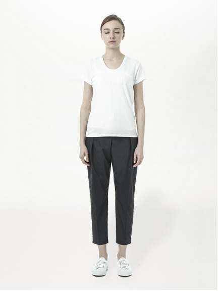 タイプライターサルエルラップ風パンツ