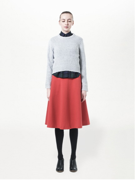 ポンチミモレ丈スカート