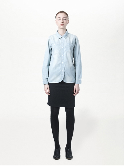 ダンガリー長袖シャツ