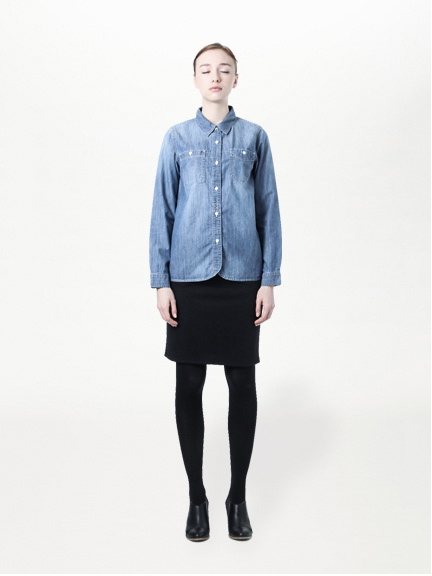 ダンガリー長袖シャツ