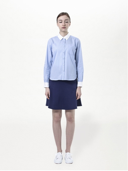 ブロードクレリック長袖シャツ