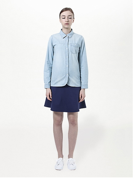 デニム長袖シャツ